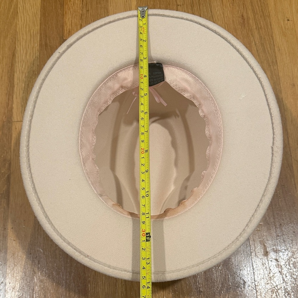 *last chance* Amazon | Elegant blush pink Fedora Hat with Chain Detail - Picture 7 of 14